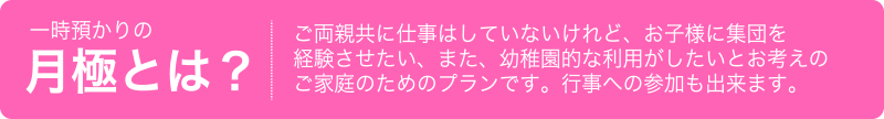 一時預かりの月極とは？